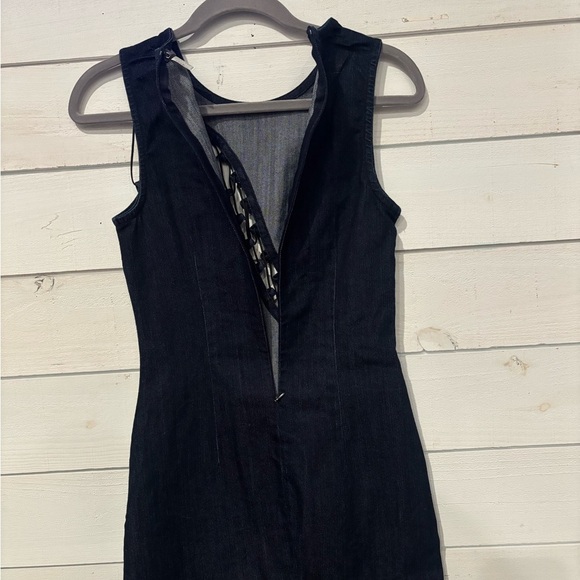 Venus Dark Blue Denim Dress with Cut out Details. Size 2 - Picture 11 of 12